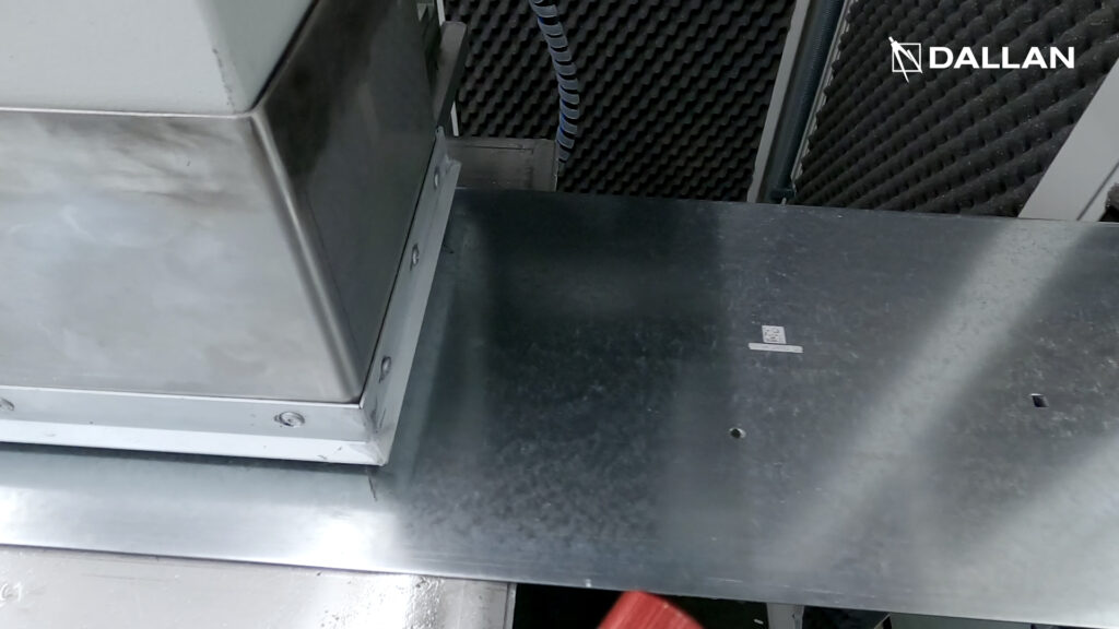 QR code printed for the production of steel door frames